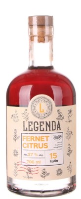 Legenda Fernet Citrus bylinný likér 27% 0,7L, liker