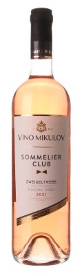 Víno Mikulov Sommelier Club Zweigeltrebe rosé 0,75L, r2021, nz, ruz, su