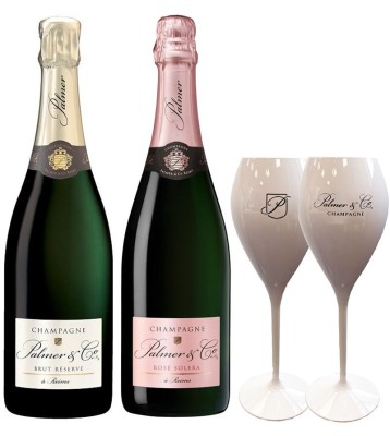 Set 2x Champagne Palmer + 2 biele poháre grátis
