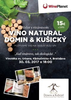 2017-03-30 Večer s vinárstvom Domin & Kušický, vinotéka Sv.Urbana 18:00