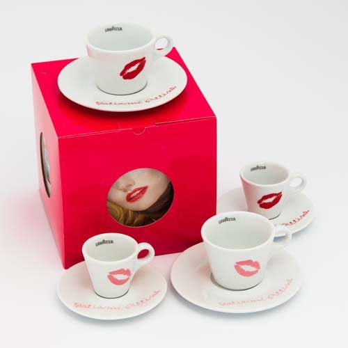 Lavazza GIFT BOX KISS (2ks espresso šálka s tanierikom, 2 ks cappuccino šálka s tanierikom)