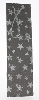 Darčeková taška Mettallic Tüte - strieborná s hviezdičkami na 1 fľašu 100 x 80 x 360 mm