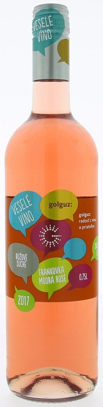 Golguz Veselé víno Frankovka modrá rosé 0,75L, r2017, ak, ruz, su, sc