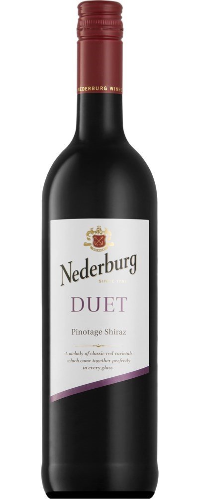 Nederburg Duet Shiraz Pinotage 0,75L, r2017, cr, su