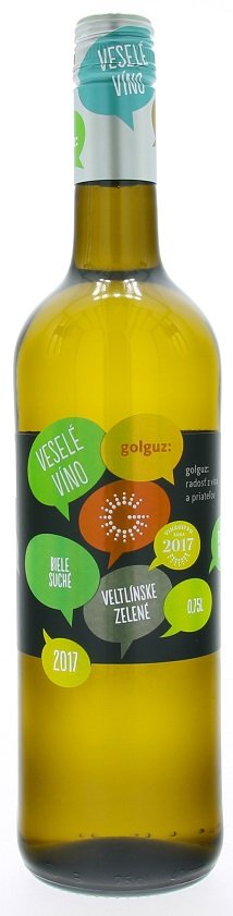 Golguz Veselé víno Veltlínske zelené 0,75L, r2017, ak, bl, su, sc