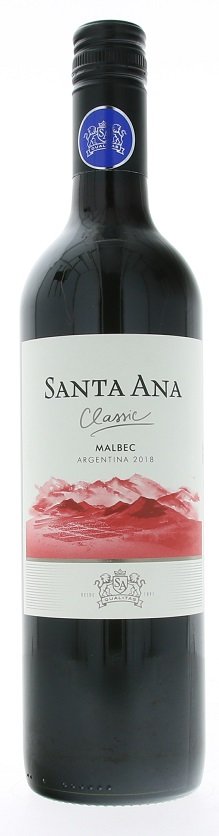 Santa Ana Malbec 0,75L, r2018, cr, su