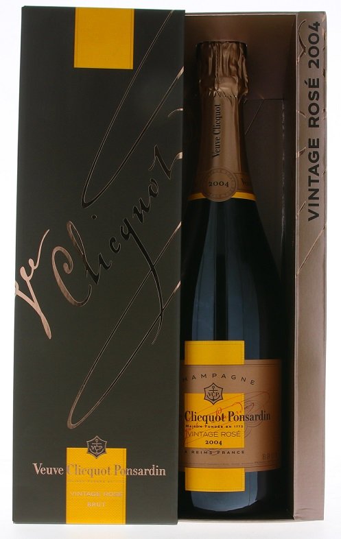 Veuve Clicquot Ponsardin Rosé Brut Vintage 0,75L, AOC, r2004, sam, ruz, brut, DB