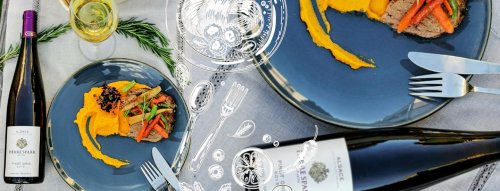 Jahňacie stehno so zeleninou, batátovo-petržlenové pyré - RECEPT a tip na víno